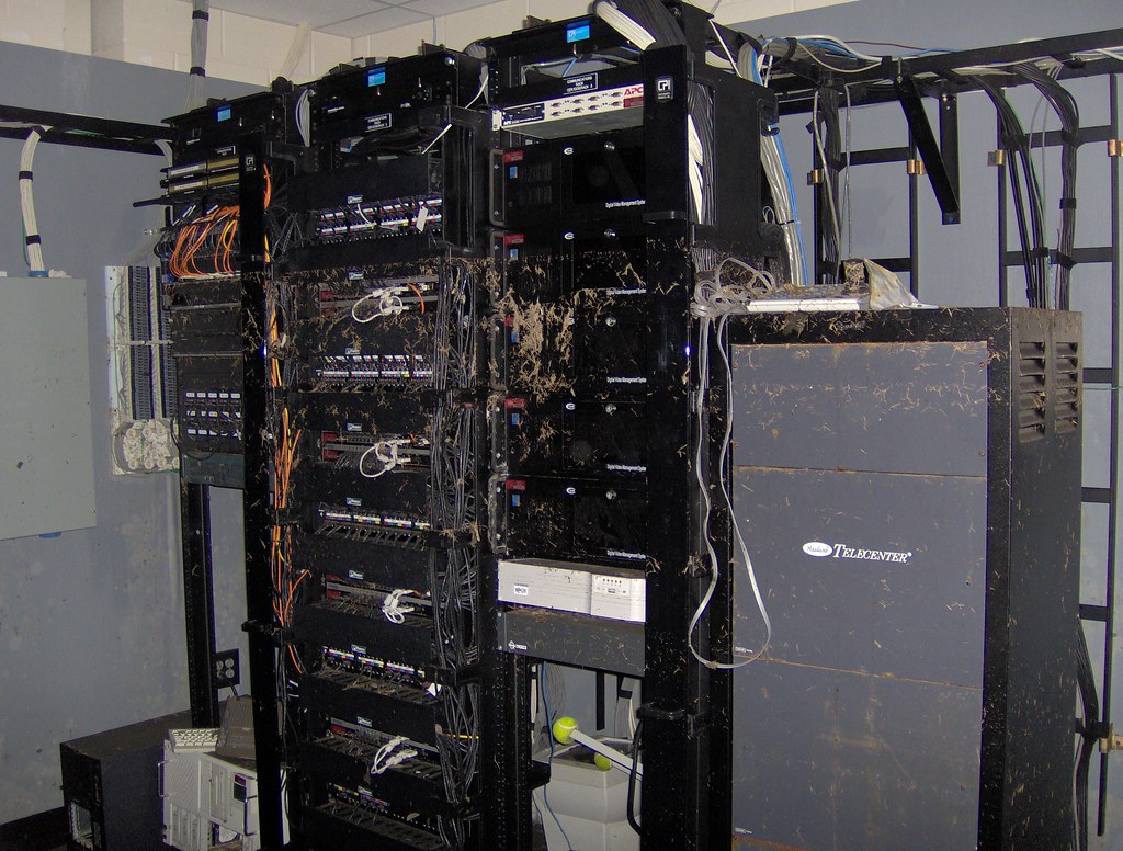 Server rack in a data center, tied to the AMD trillion market cap growth story