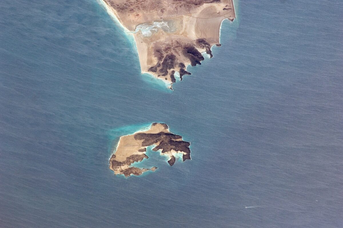Perim Island in the strait, the focus of the Bab el-Mandeb takeover