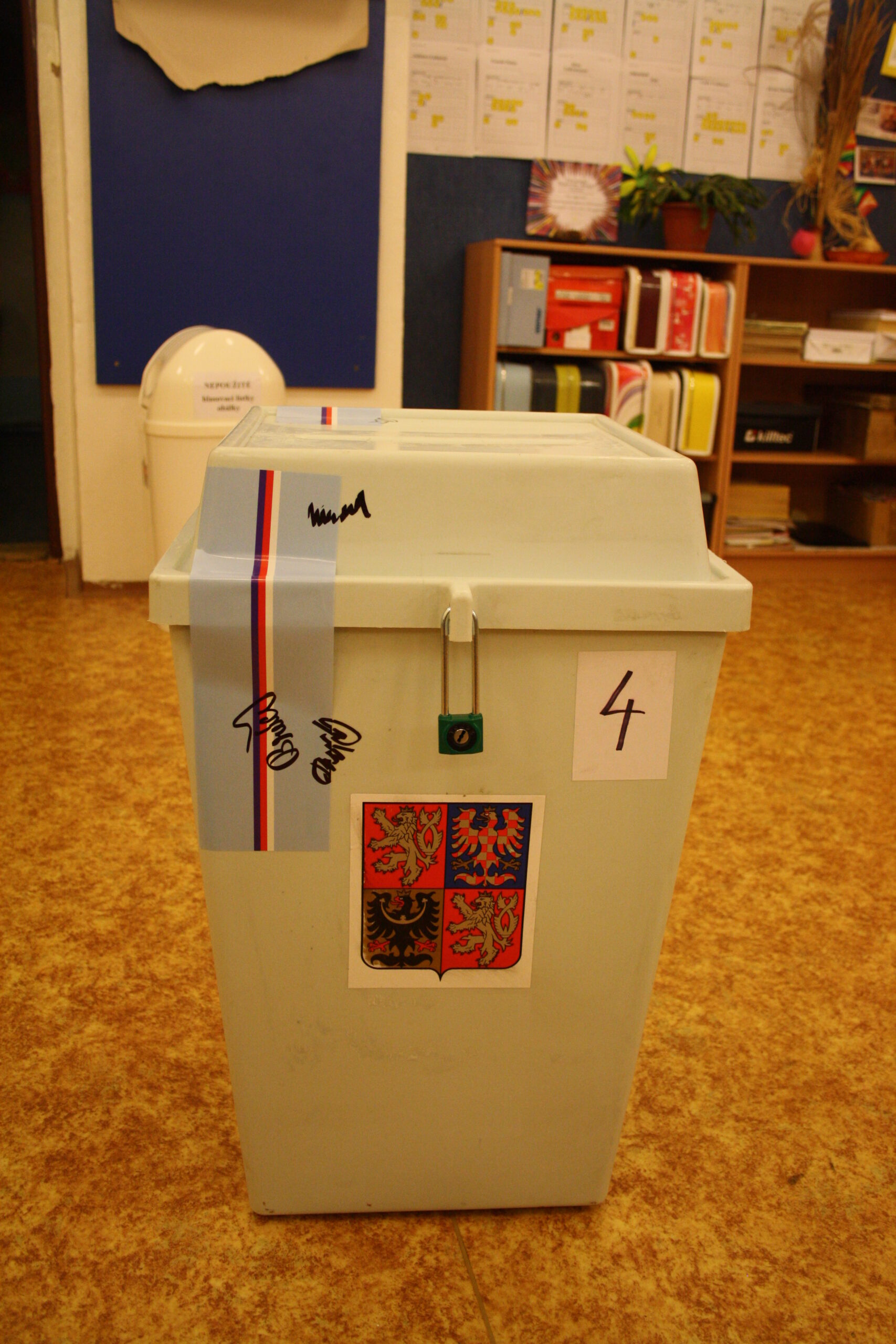 A ballot box used for voting, illustrating the close Sweden general election race
