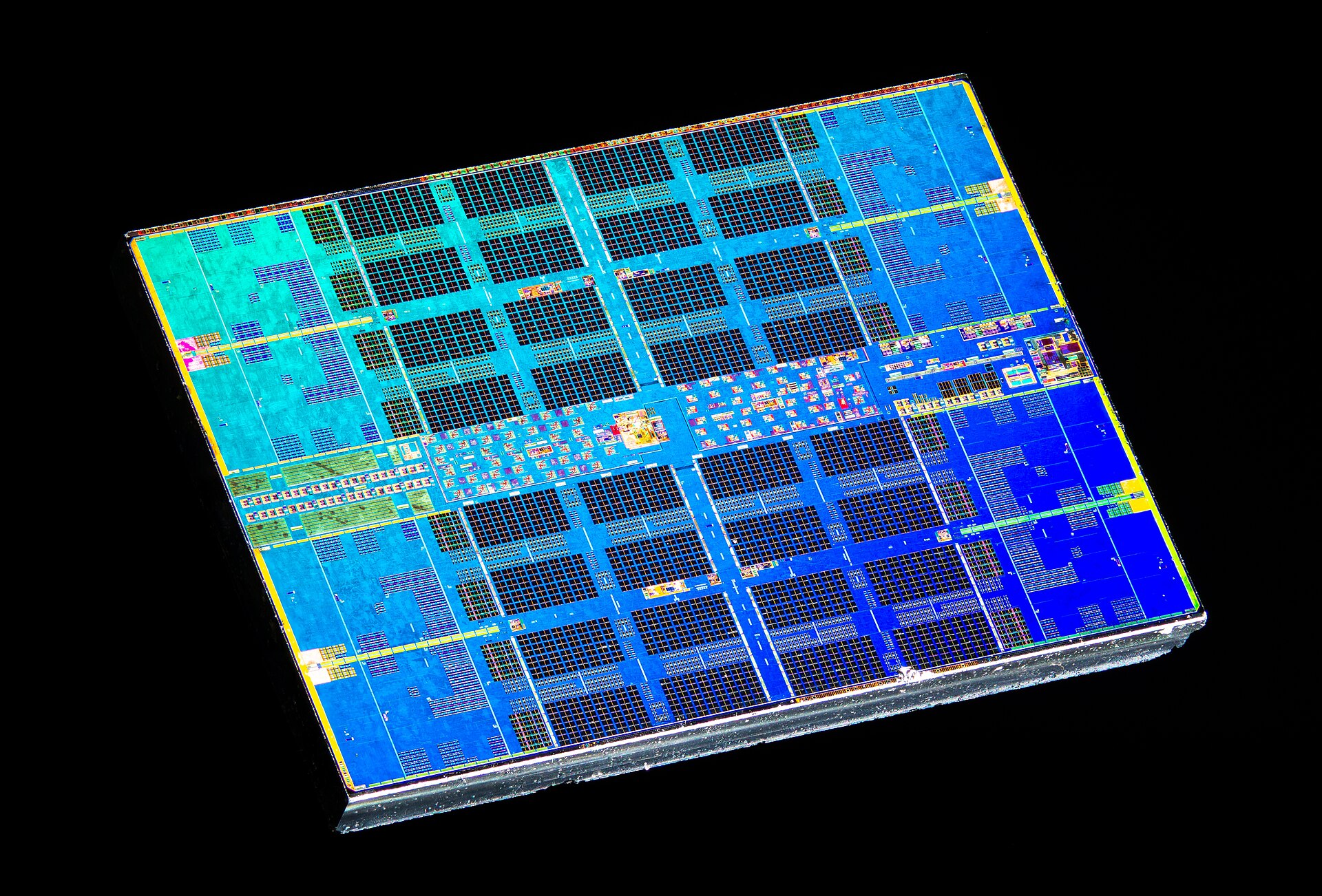 An AI processor die, the technology behind the chip export bills split