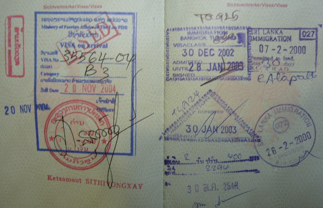 Passport pages with visa stamps illustrating the new USCIS form editions rules
