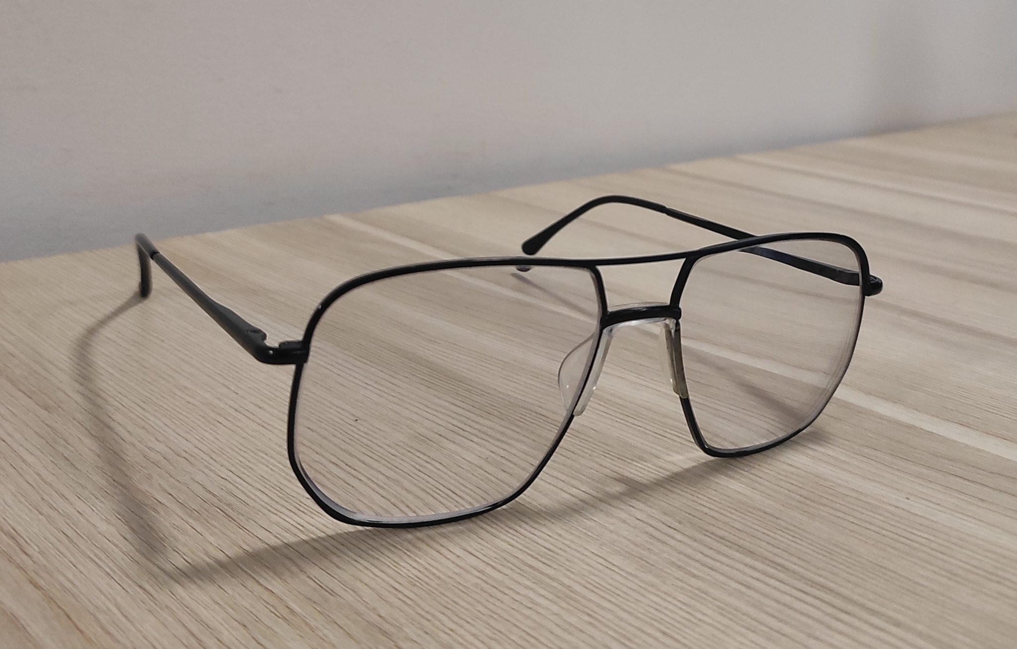 Person wearing Ray-Ban Meta smart glasses outdoors