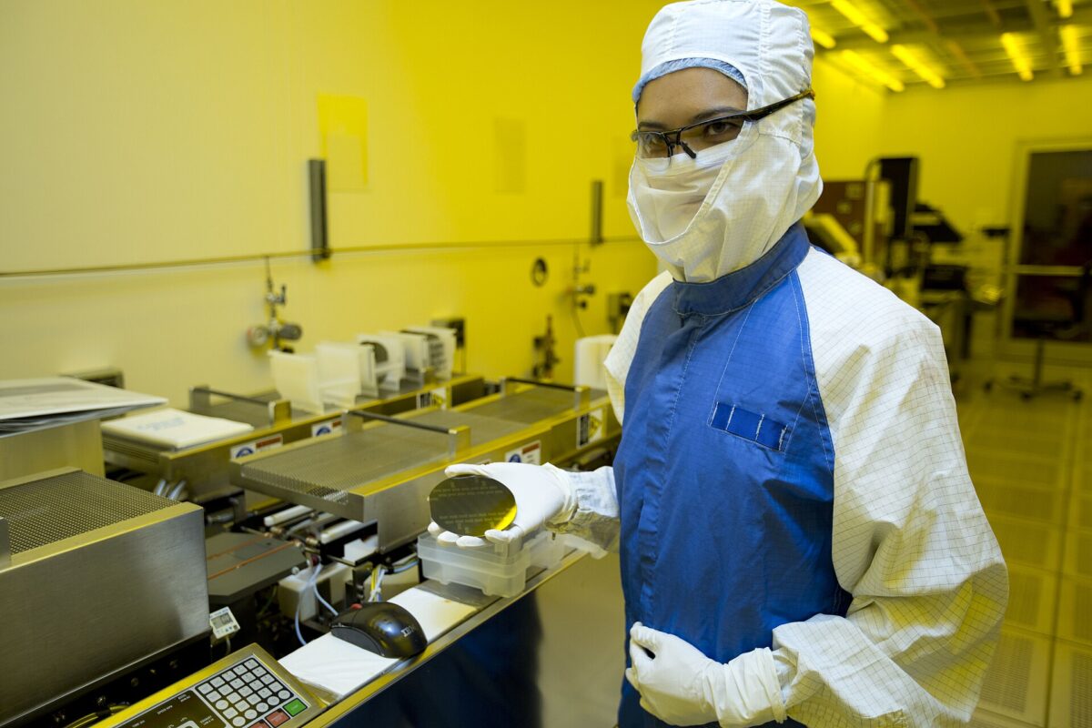 Silicon wafer in a research lab, the product behind South Korea chip exports