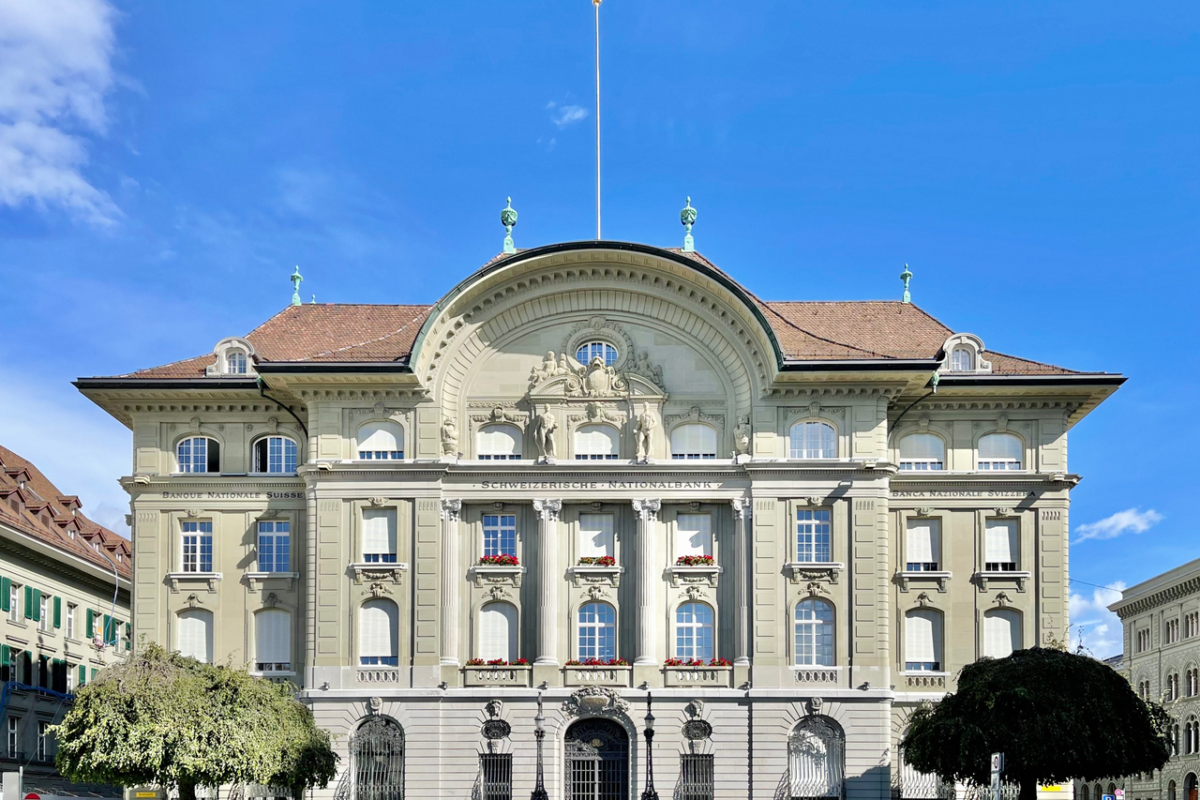 Swiss National Bank headquarters in Bern, seat of the Swiss National Bank decision