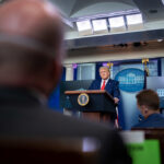 White House press setting where the Trump AI safety accord was signed