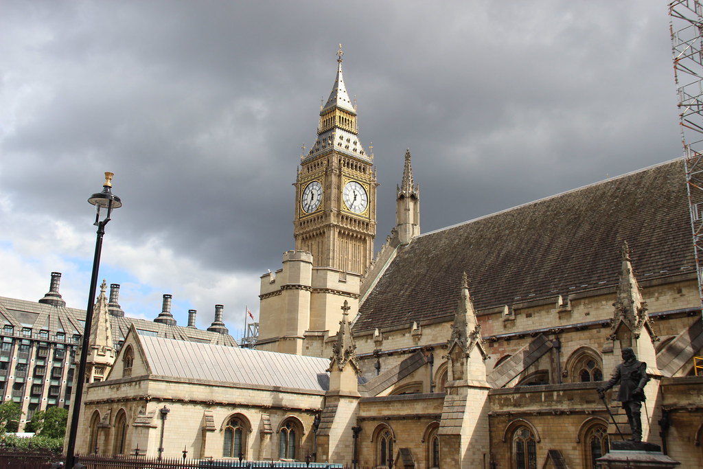 Westminster parliament building at the center of the UK rejoin EU debate