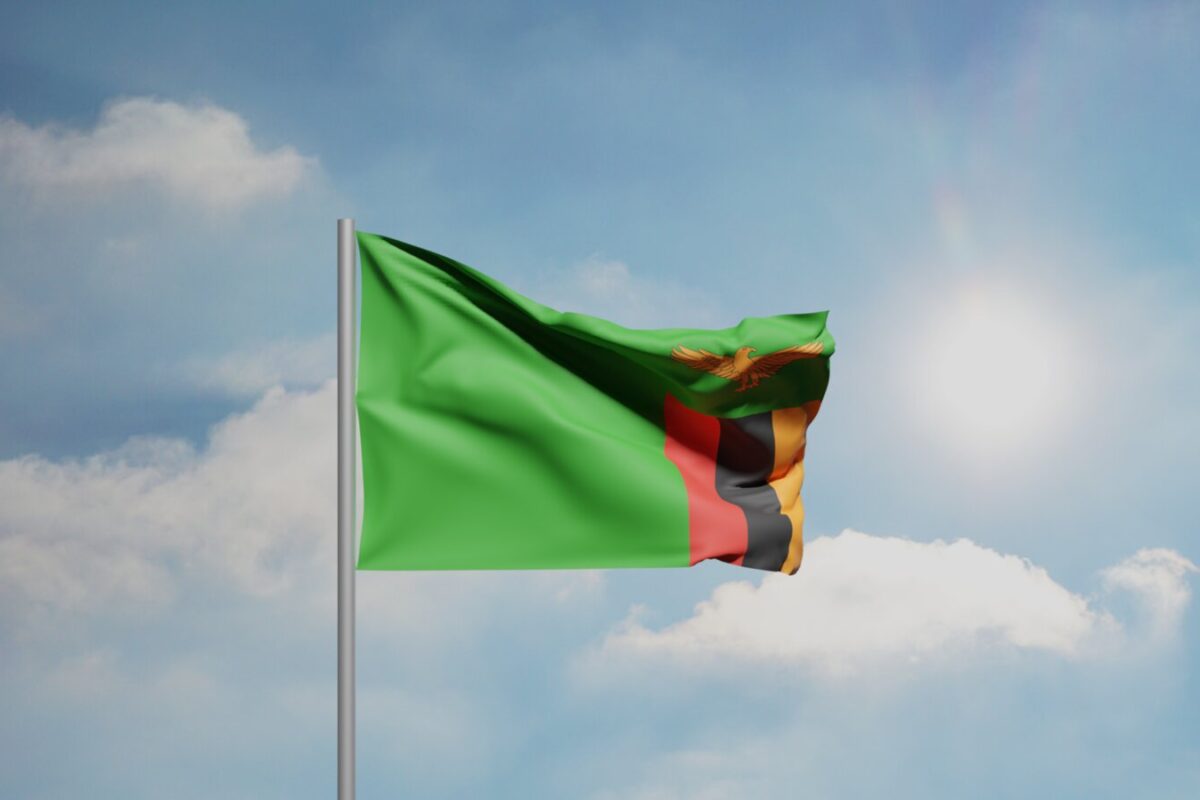 Flag of Zambia, at the center of the Zambia opposition crackdown