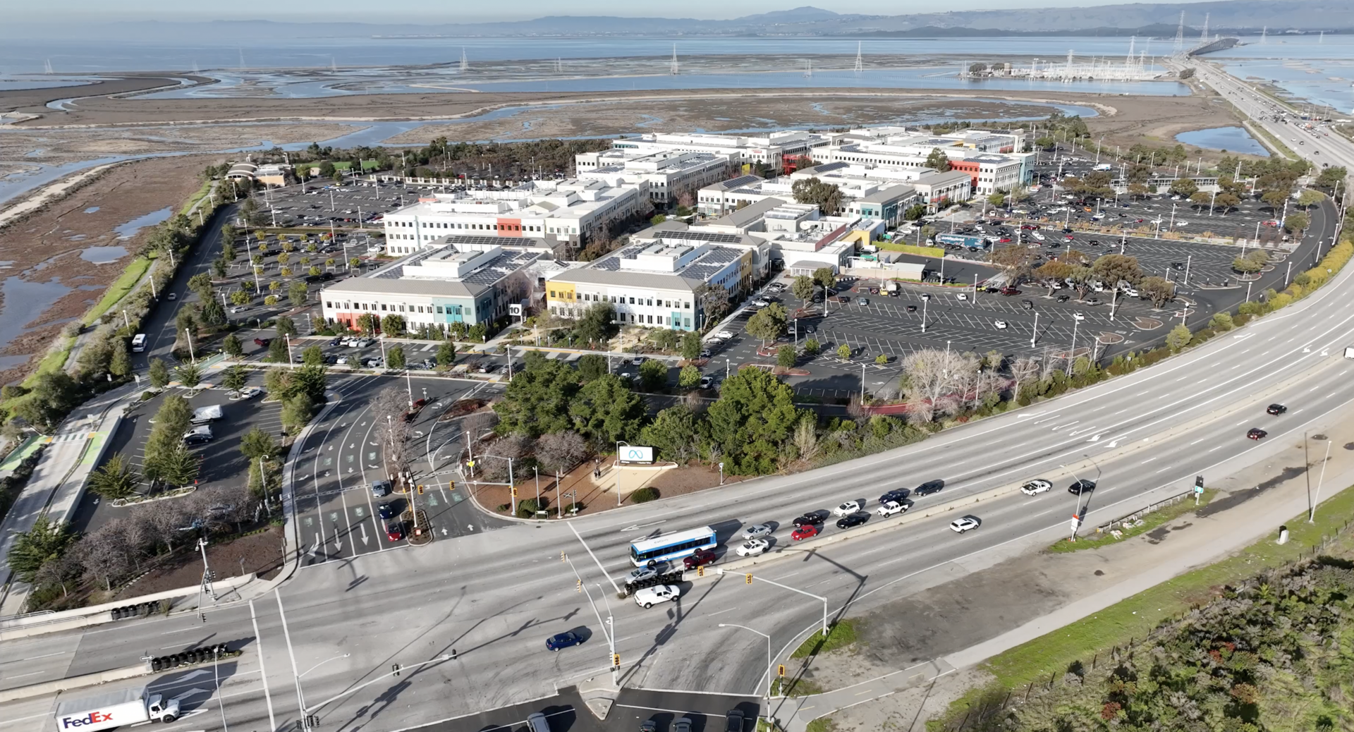 Meta headquarters building at the center of AI spending investor concern
