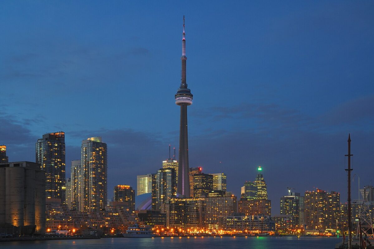 Canada work permit refusal - Toronto skyline at night