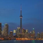 Canada work permit refusal - Toronto skyline at night