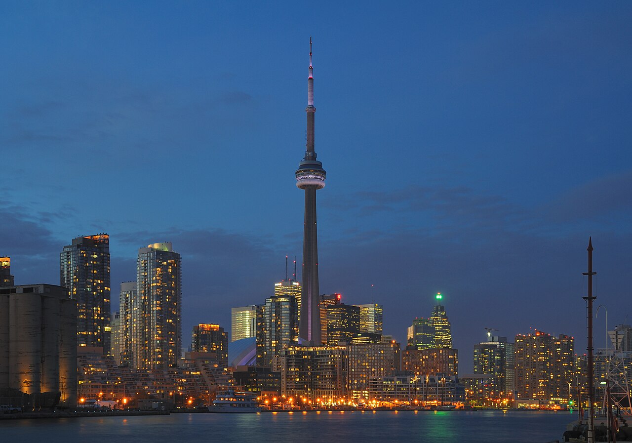 Canada work permit refusal - Toronto skyline at night