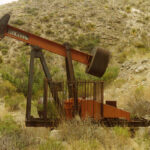 Oil drilling rig as Brent crude oil prices swing