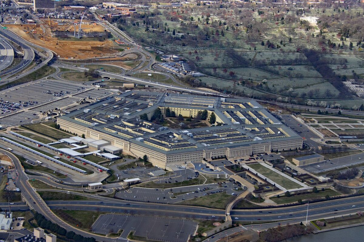 Project Meridian Pentagon - aerial view of the Pentagon