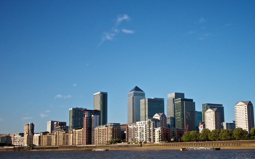 London financial district skyline amid Reeves Budget tax pressure