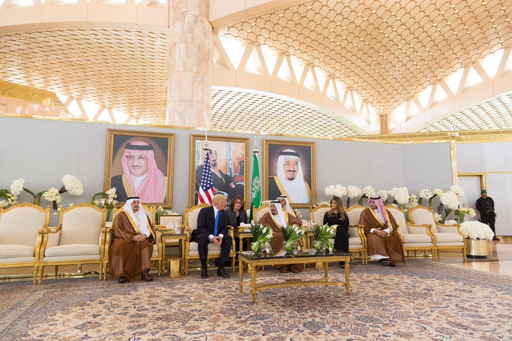 Airport departure board and terminal affected by the Riyadh airport closure